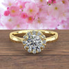 Floral Halo Diamond Engagement Ring in Gold (0.66 ct. tw.) - 02US13